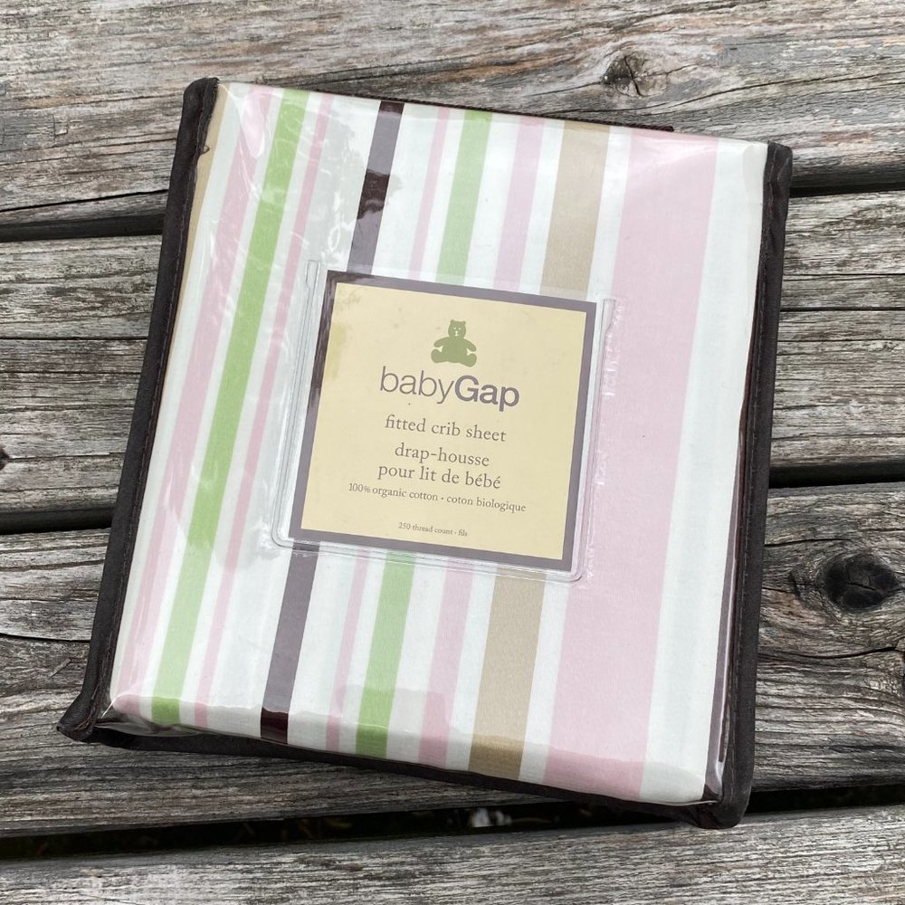 Baby GAP Organic Cotton Stripes Fitted Crib Sheet